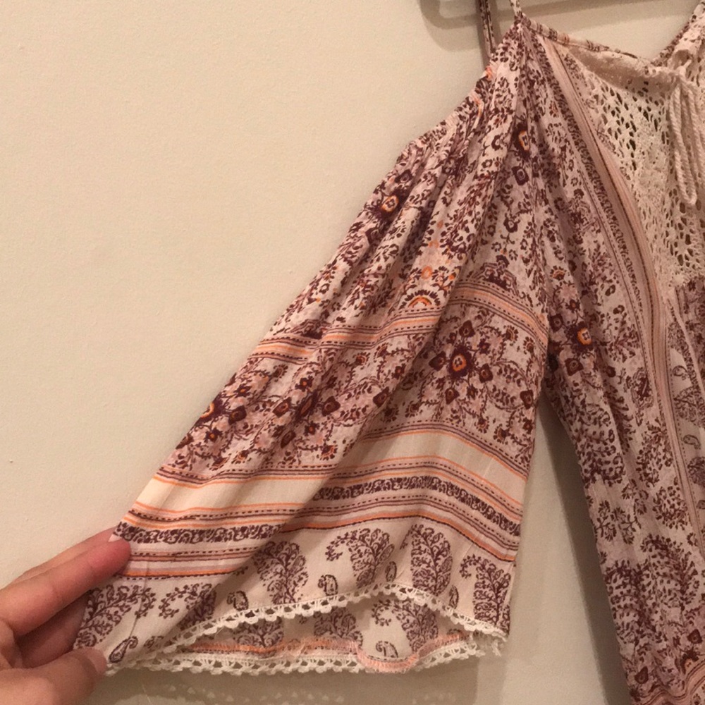 Angie Cold Shoulder Embroidered Blouse - Picture 3 of 8